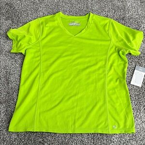 Xersion Bright Green V-Neck Short Sleeve Tee